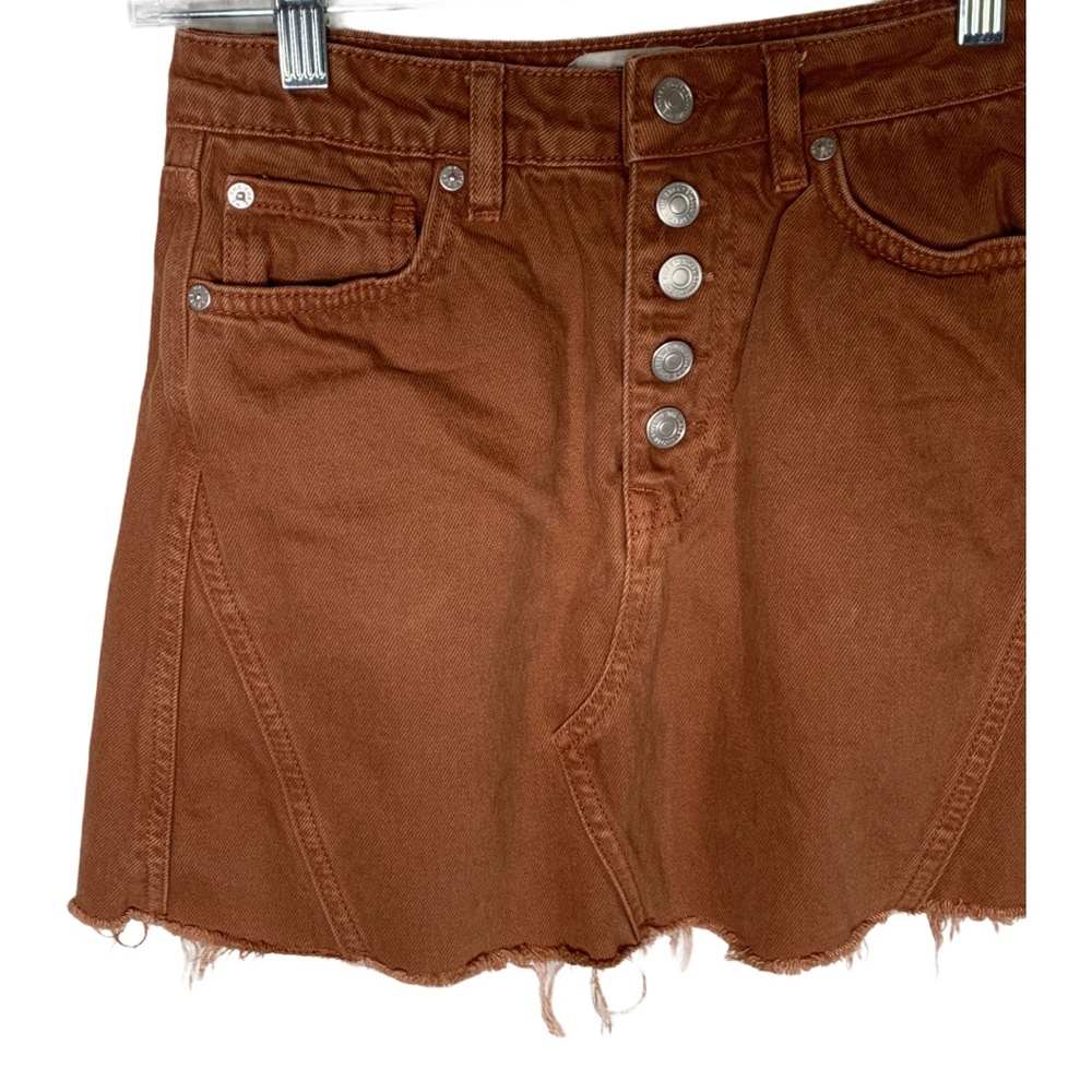 Free People We The Free Womens Jean Skirt Denim 26 - Picture 2 of 10